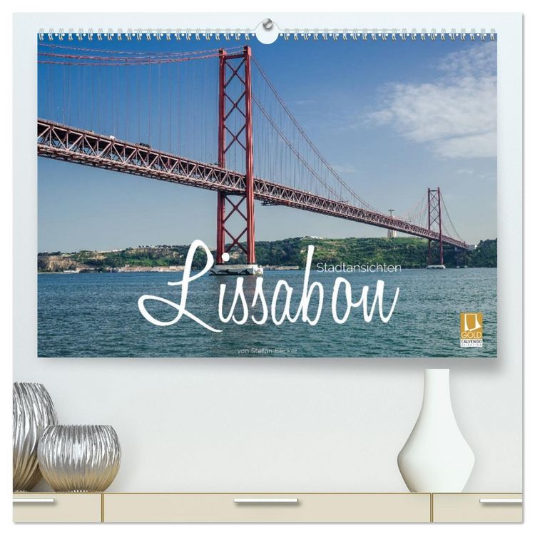 Produktbild: Lissabon Stadtansichten (hochwertiger Premium Wandkalender 2026 DIN A2 quer), Kunstdruck in Hochglanz
