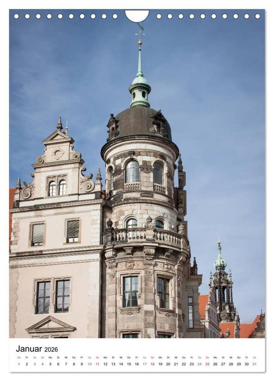 Produktbild: Dresden - Beeindruckende Architektur (Wandkalender 2026 DIN A4 hoch), CALVENDO Monatskalender