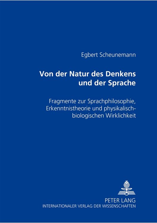 Produktbild: Von der Natur des Denkens und der Sprache