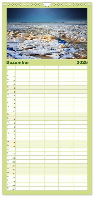 Produktbild: Familienplaner 2026 - Friesland - Nordseebad Dangast mit 5 Spalten (Wandkalender, 21 x 45 cm) CALVENDO