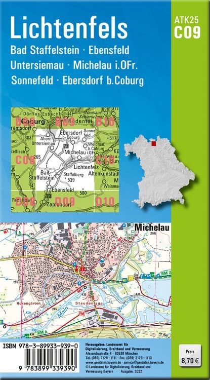 Produktbild: ATK25-C09 Lichtenfels (Amtliche Topographische Karte 1:25000)