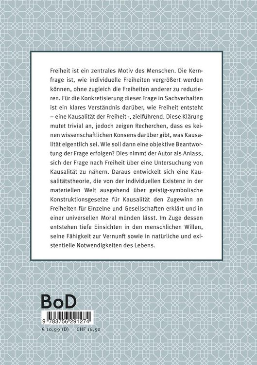 Produktbild: Der Mensch als Wirkung: Wie entsteht Freiheit?