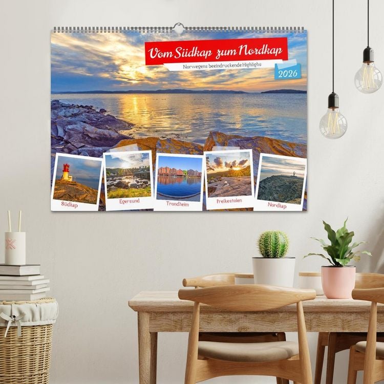 Produktbild: Vom S&uuml;dkap zum Nordkap (Wandkalender 2026 DIN A2 quer), CALVENDO Monatskalender