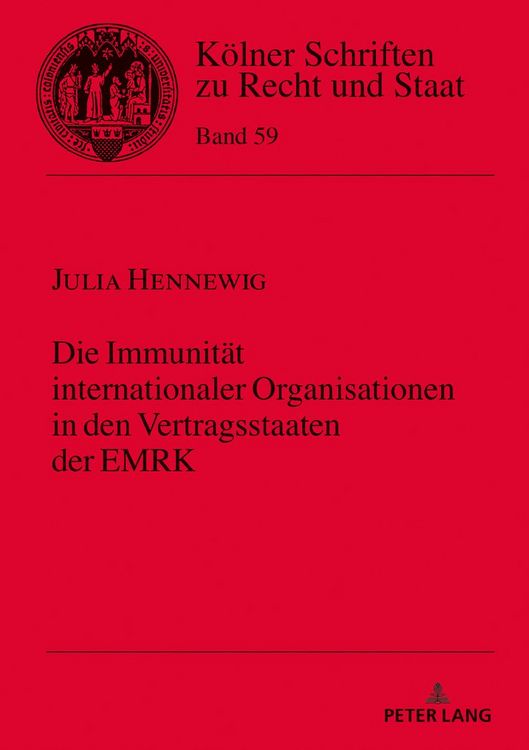 Produktbild: Die Immunitaet internationaler Organisationen in den Vertragsstaaten der EMRK