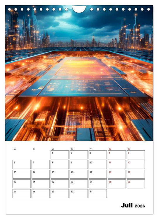 Produktbild: K&Uuml;NSTLICHE INTELLIGENZ Cooler Terminplaner (Wandkalender 2026 DIN A4 hoch), CALVENDO Monatskalender