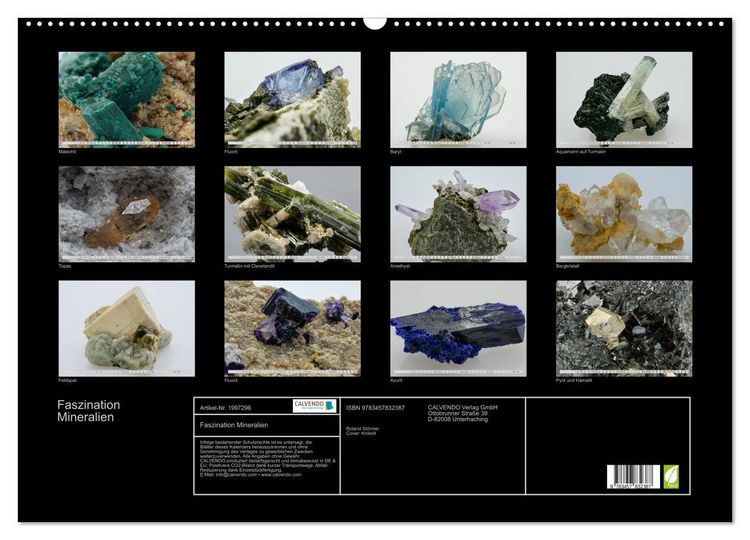 Produktbild: Faszination Mineralien (Wandkalender 2026 DIN A2 quer), CALVENDO Monatskalender