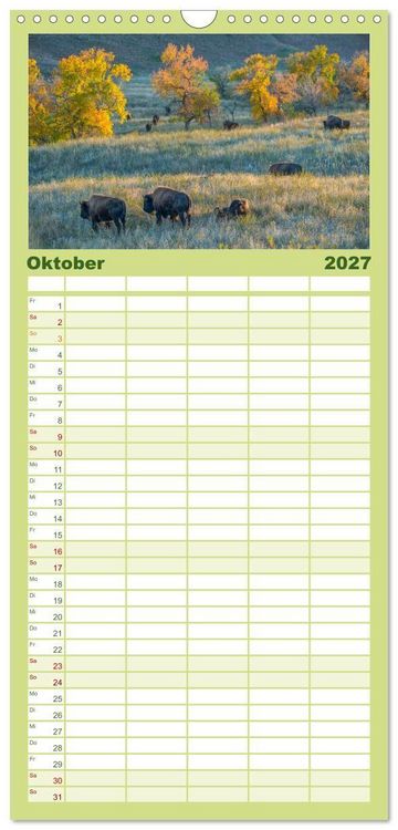 Produktbild: Familienplaner 2027 - Sioux Im Lande von Sitting Bull mit 5 Spalten (Wandkalender, 21 x 45 cm) CALVENDO