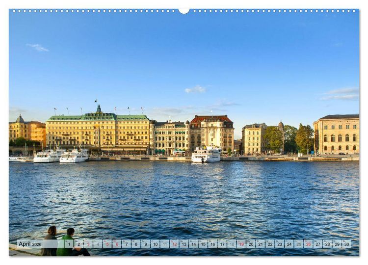 Produktbild: Stockholm - Maritime Ansichten (hochwertiger Premium Wandkalender 2026 DIN A2 quer), Kunstdruck in Hochglanz
