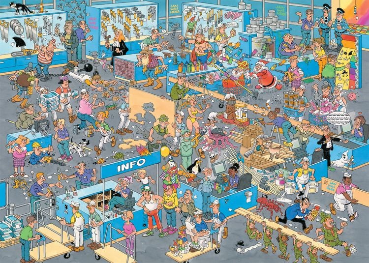 Produktbild: Jan van Haasteren - Das Renovierungsprojekt & Der Baumarkt (2x1000 Teile)