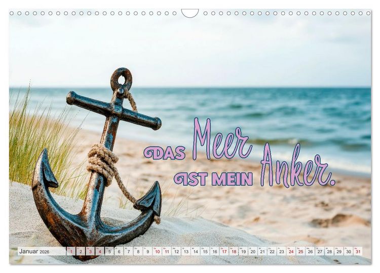 Produktbild: K&Uuml;STENZAUBER Sehnsucht nach Meer (Wandkalender 2026 DIN A3 quer), CALVENDO Monatskalender