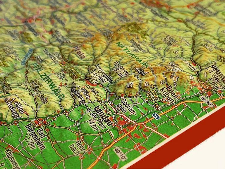Produktbild: Reliefpostkarte Pf&auml;lzer Wald