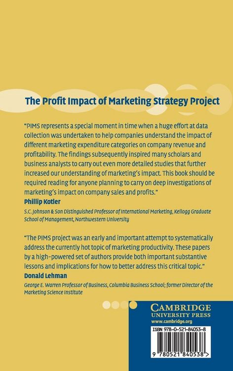 Produktbild: The Profit Impact of Marketing Strategy Project
