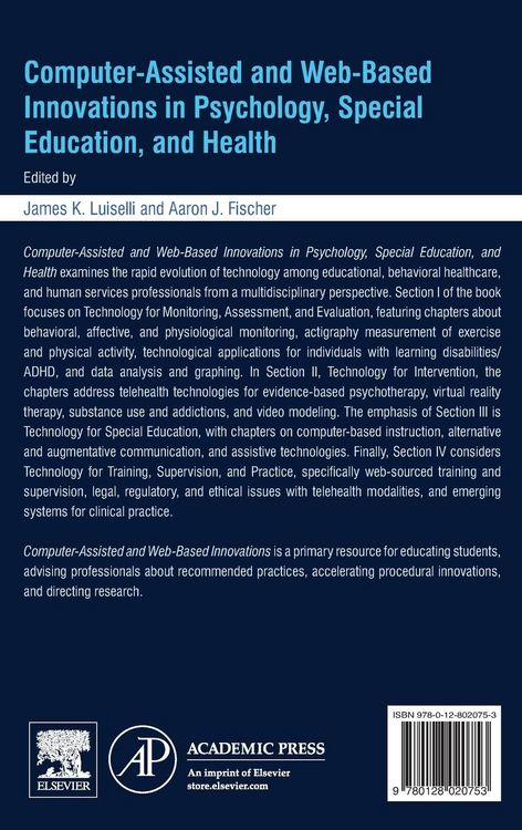 Produktbild: Computer-Assisted and Web-Based Innovations in Psychology, Special Education, and Health