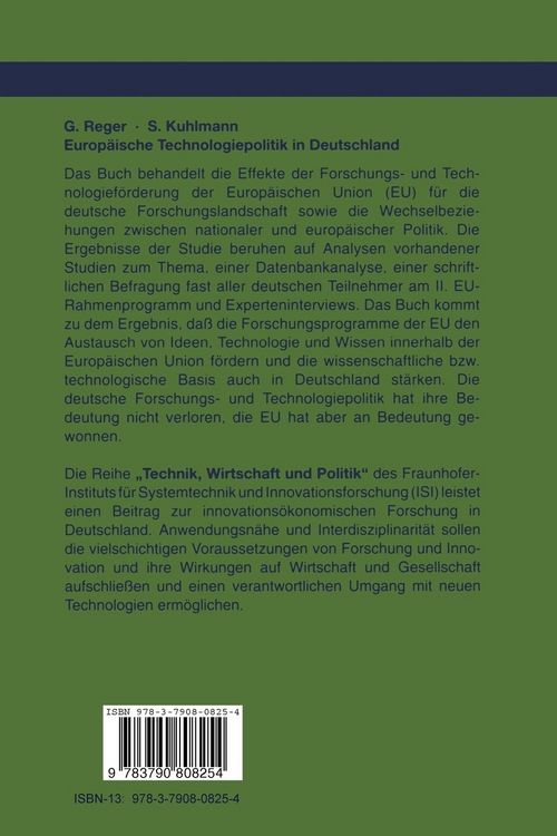 Produktbild: Europ&auml;ische Technologiepolitik in Deutschland