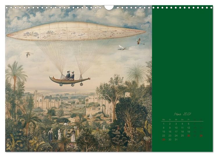 Produktbild: Mit KI durch die Epochen und L&uuml;fte (Wandkalender 2027 DIN A3 quer), CALVENDO Monatskalender