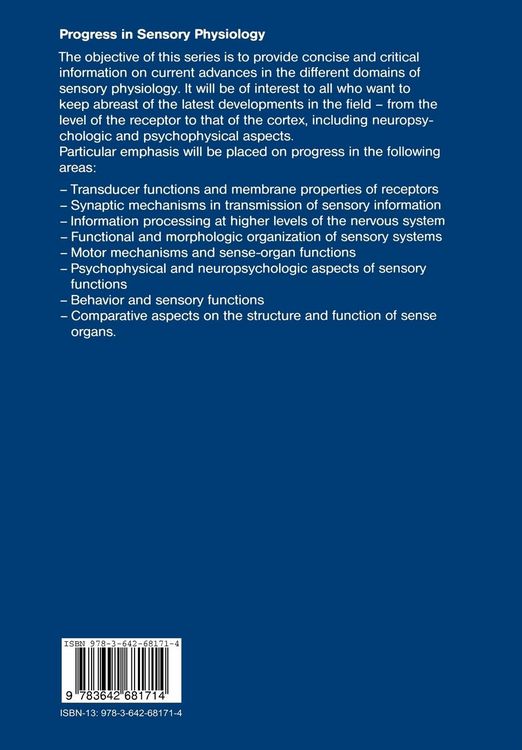 Produktbild: Progress in Sensory Physiology