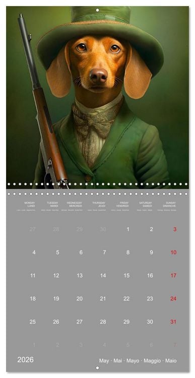 Produktbild: If dogs were humans (Wall Calendar 2026 12 &times; 12 Inch) CALVENDO 12 Month Wall Calendar