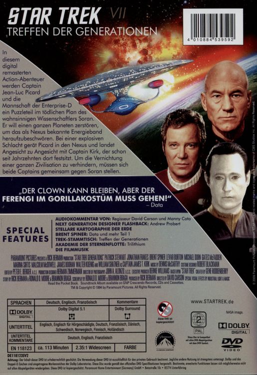 Produktbild: Star Trek 7 - Treffen der Generationen