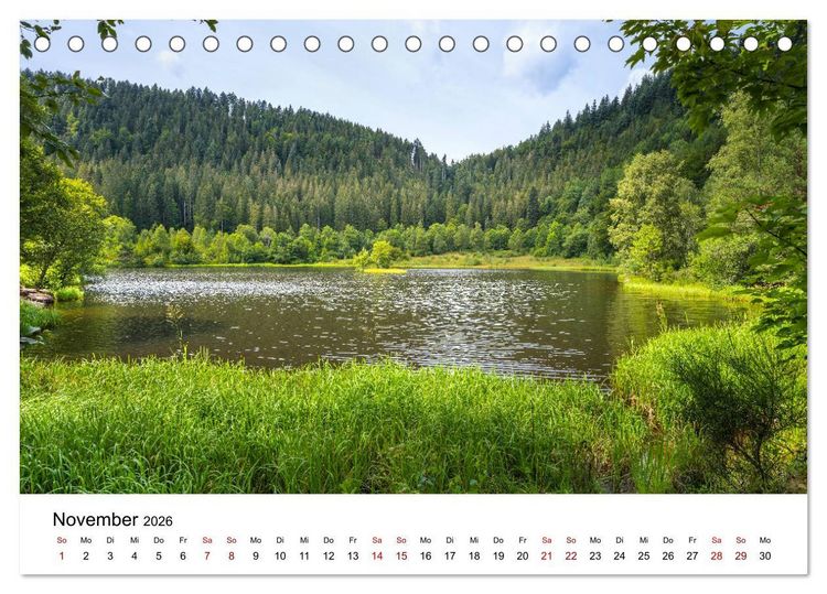 Produktbild: Schwarzwald, Seen und Hochmoore (Tischkalender 2026 DIN A5 quer), CALVENDO Monatskalender