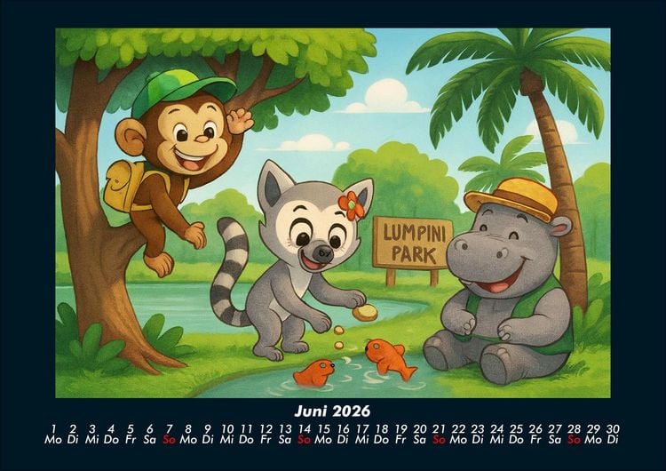 Produktbild: Milo, Lulu & Sash in Bangkok 2026 Fotokalender DIN A4