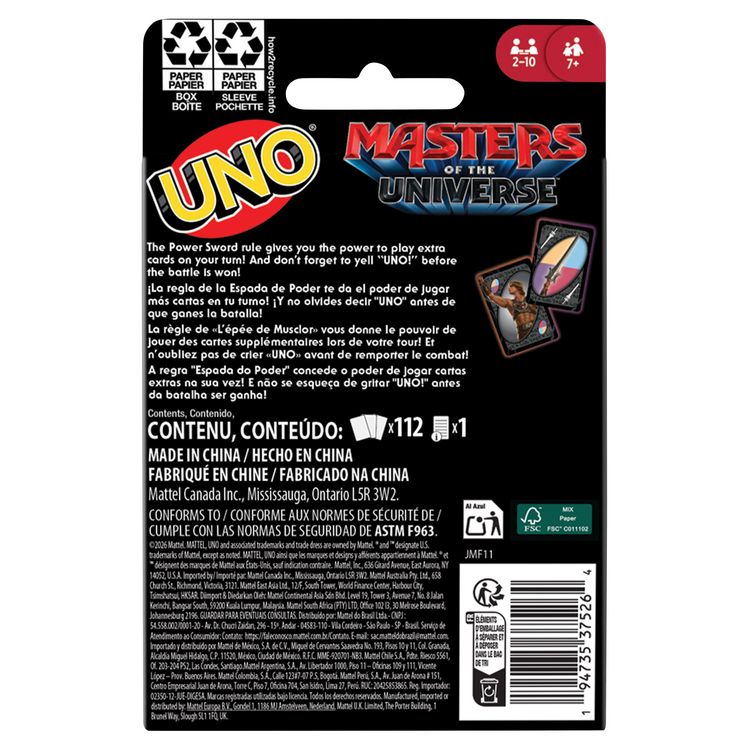 Produktbild: UNO Masters of the Universe