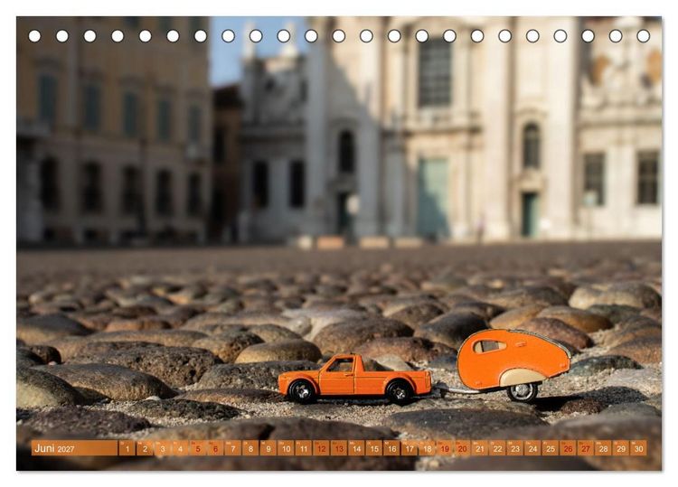 Produktbild: Miniature Caravaning: Gro&szlig;es Abenteuer mit kleinem Camper (Tischkalender 2027 DIN A5 quer), CALVENDO Monatskalender