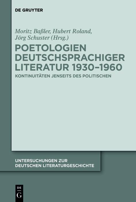 Produktbild: Poetologien deutschsprachiger Literatur 1930-1960