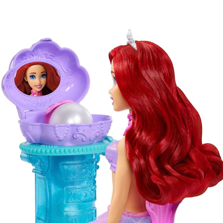 Produktbild: Disney Princess Schminkmuschel Meerjungfrau-Arielle-Modepuppe & Schminktisch m