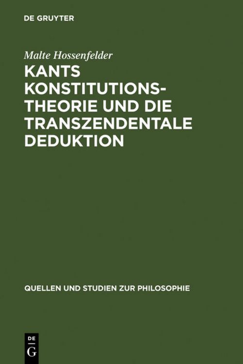 Produktbild: Kants Konstitutionstheorie und die Transzendentale Deduktion