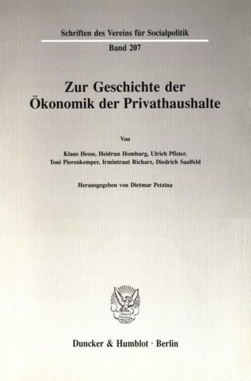 Produktbild: Zur Geschichte der &Ouml;konomik der Privathaushalte.