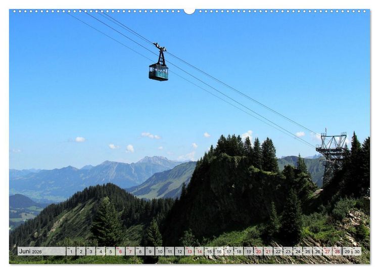 Produktbild: Bergbahnen in den Alpen (Wandkalender 2026 DIN A2 quer), CALVENDO Monatskalender