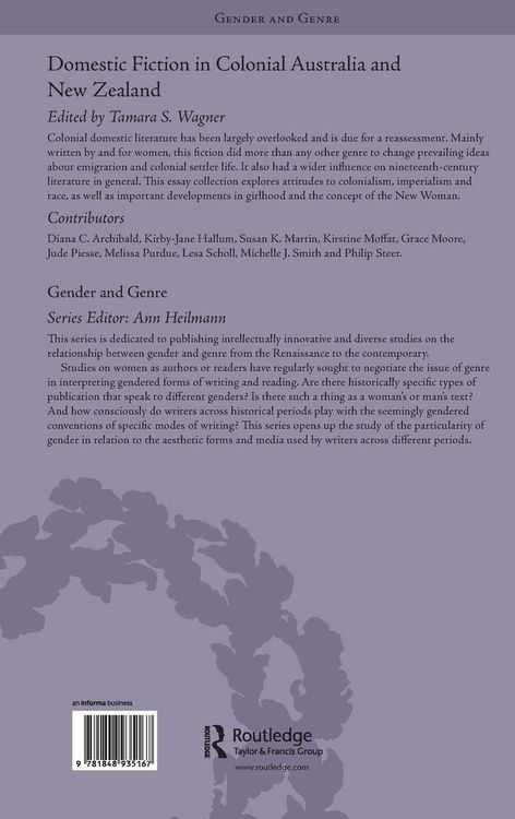 Produktbild: Domestic Fiction in Colonial Australia and New Zealand