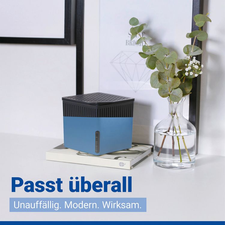 Produktbild: Raumentfeuchter Mod. Cube Blau 1000 g, 2er Set, beugt Schimmel und Ger&uuml;chen vor