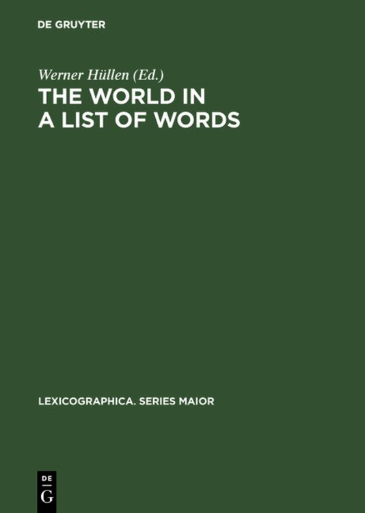 Produktbild: The world in a list of words