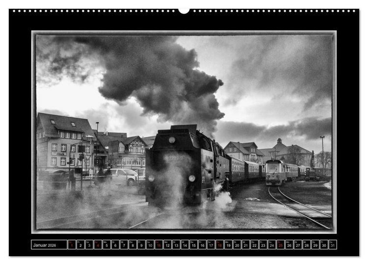 Produktbild: Unter Dampf - Eisenbahnromantik im Harz (Wandkalender 2026 DIN A2 quer), CALVENDO Monatskalender
