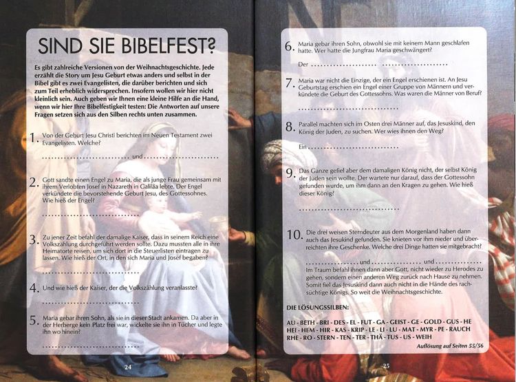 Produktbild: Das R&auml;tselbuch zur Weihnachtszeit