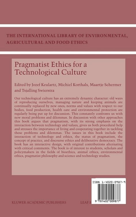 Produktbild: Pragmatist Ethics for a Technological Culture