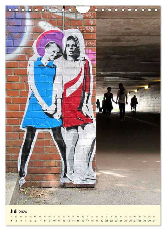 Produktbild: Hamburg StreetArt (Wandkalender 2026 DIN A4 hoch), CALVENDO Monatskalender
