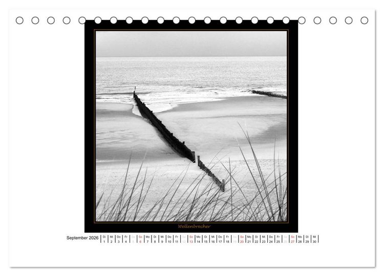Produktbild: Wangerooge in Fine Art (Tischkalender 2026 DIN A5 quer), CALVENDO Monatskalender