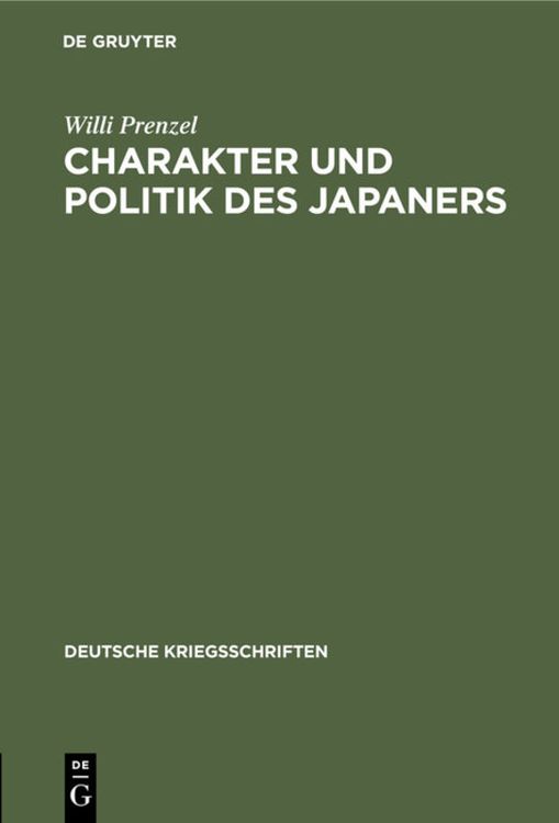 Produktbild: Charakter und Politik des Japaners