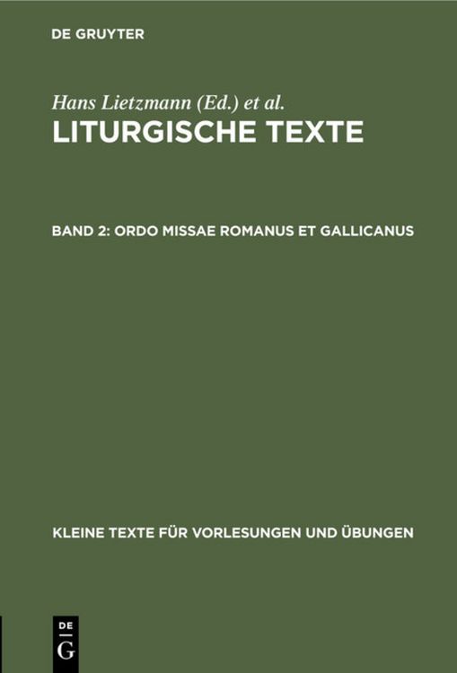 Produktbild: Ordo missae Romanus et Gallicanus