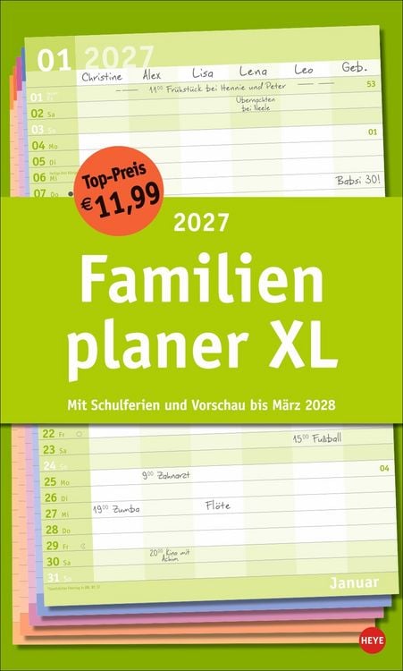Produktbild: Basic Familienplaner XL 2027
