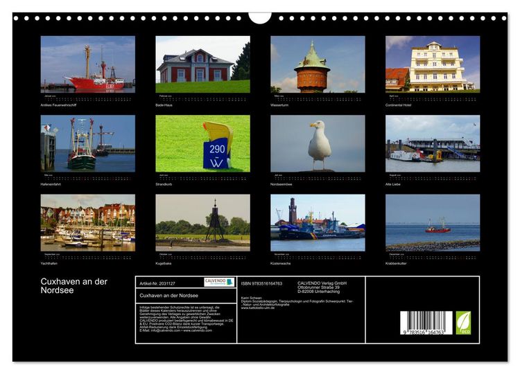 Produktbild: Cuxhaven an der Nordsee (Wandkalender 2026 DIN A3 quer), CALVENDO Monatskalender