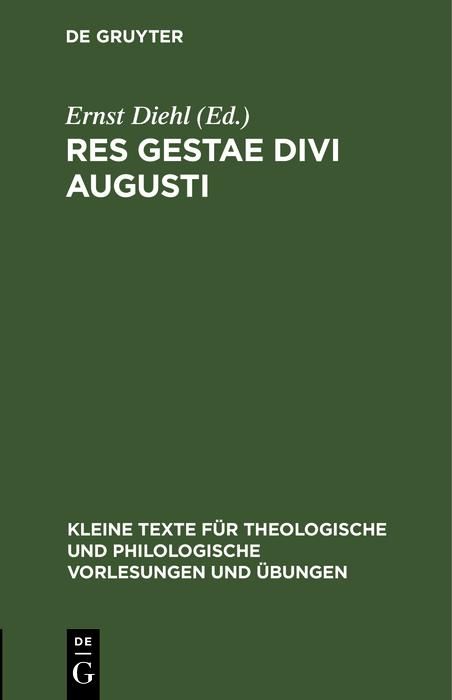 Produktbild: Res Gestae Divi Augusti