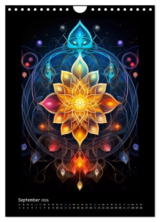 Produktbild: Fractale Mandalas (Wandkalender 2026 DIN A4 hoch), CALVENDO Monatskalender
