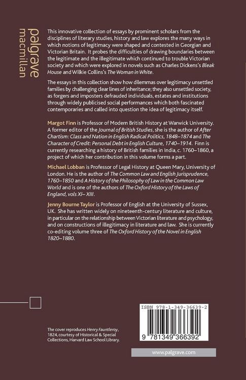 Produktbild: Legitimacy and Illegitimacy in Nineteenth-Century Law, Literature and History