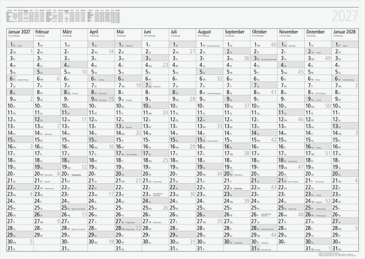 Produktbild: rido/id&eacute; 7033600007 Plakatkalender Mod. young design 2027 860&times;610 mm