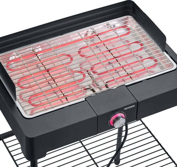 Produktbild: Severin PG 8566 Elektro Tischgrill Kontrollleuchte Schwarz