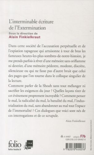 Produktbild: L'interminable &eacute;criture de l'extermination