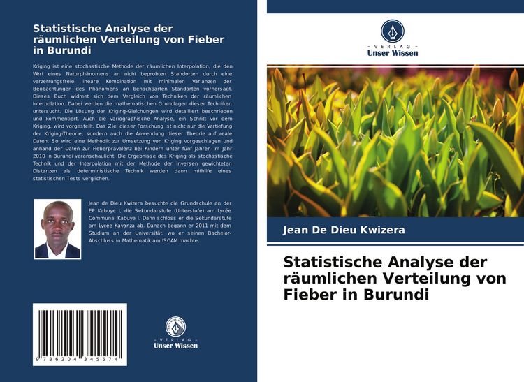 Produktbild: Statistische Analyse der r&auml;umlichen Verteilung von Fieber in Burundi